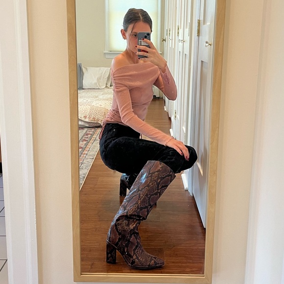 Simkhai sheer sparkly off the shoulder top size M - Picture 7 of 10